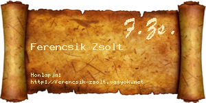 Ferencsik Zsolt névjegykártya